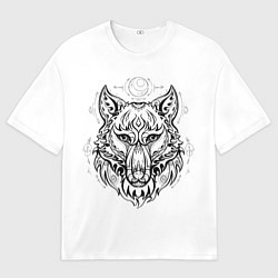 Футболка оверсайз мужская Волчий портрет, цвет: 3D-принт