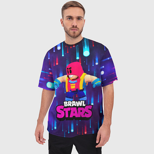 Мужская футболка оверсайз GROM BRAWL STARS ГРОМ БРАВЛ СТАРС / 3D-принт – фото 3