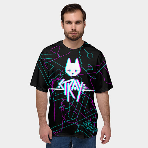 Мужская футболка оверсайз Stray: Tramp / 3D-принт – фото 3