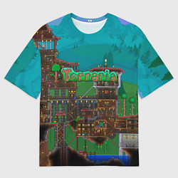 Мужская футболка оверсайз Дом в Террарии