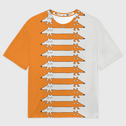 Футболка оверсайз мужская Лисицы Foxes, цвет: 3D-принт