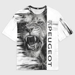 Футболка оверсайз мужская Peugeotlion, цвет: 3D-принт