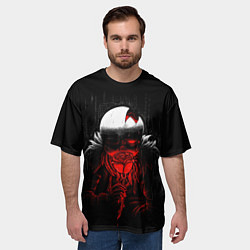 Футболка оверсайз мужская UNDERTALE SANS BLOOD ROSE, цвет: 3D-принт — фото 2