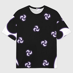 Футболка оверсайз мужская СТИХИЯ ЭЛЕКТРО НЕОН, ГЕНШИН ИМПАКТ, цвет: 3D-принт