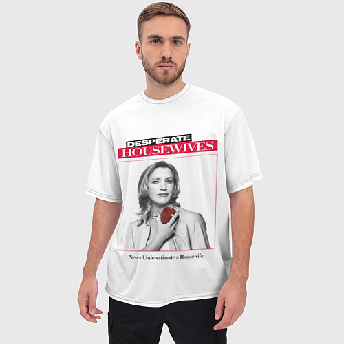 Мужская футболка оверсайз Desperate Housewives - Felicity Huffman / 3D-принт – фото 3
