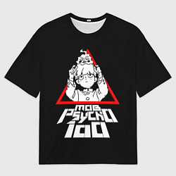 Футболка оверсайз мужская Mob Psycho 100 Кагеяма и Ямочки, цвет: 3D-принт