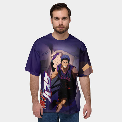 Мужская футболка оверсайз Дайки Аомине- игрок баскетбольной команды / 3D-принт – фото 3