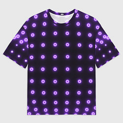 Футболка оверсайз мужская Неоновые кружки, цвет: 3D-принт