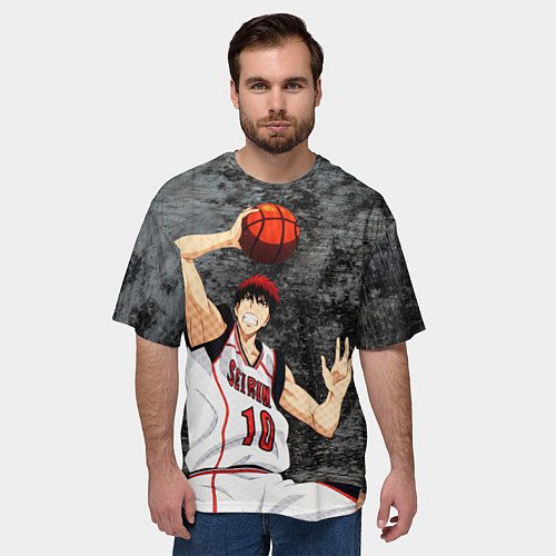 Мужская футболка оверсайз Кагами Тайга / 3D-принт – фото 3