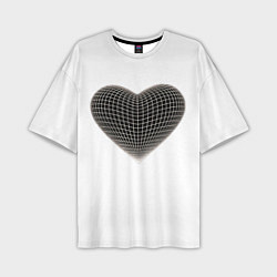 Футболка оверсайз мужская HEART PRINT, цвет: 3D-принт