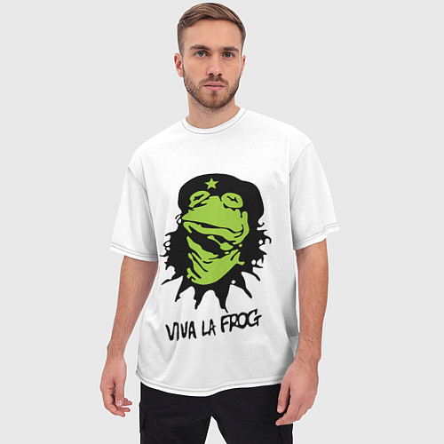 Мужская футболка оверсайз Viva la революция / 3D-принт – фото 3