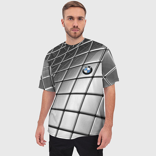 Мужская футболка оверсайз BMW pattern 2022 / 3D-принт – фото 3