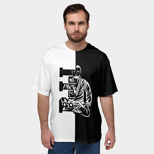 Мужская футболка оверсайз BJJ / 3D-принт – фото 3