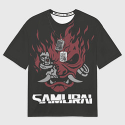 Мужская футболка оверсайз Johnny Silverhand Cyberpunk 2077