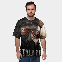 Футболка оверсайз мужская Stalker Zonе, цвет: 3D-принт — фото 2