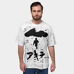 Футболка оверсайз мужская Akira черный постер, цвет: 3D-принт — фото 2