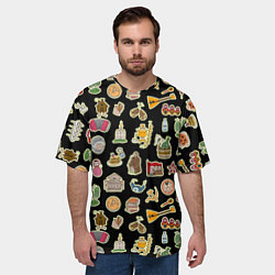 Футболка оверсайз мужская Россия и СССР паттерн, цвет: 3D-принт — фото 2