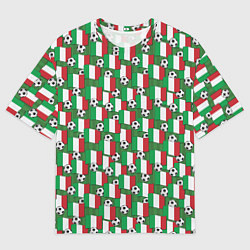 Футболка оверсайз мужская Италия футбол, цвет: 3D-принт