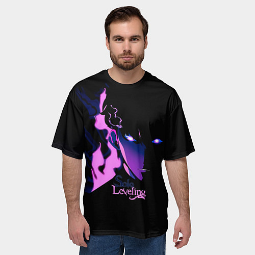 Мужская футболка оверсайз Сон Джин Ву - Solo Leveling / 3D-принт – фото 3