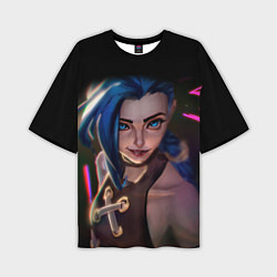 Футболка оверсайз мужская Jinx - Джинкс Паудер, цвет: 3D-принт