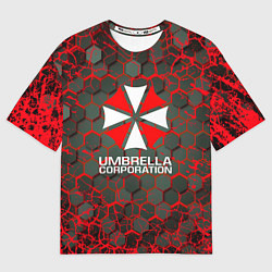 Футболка оверсайз мужская Umbrella Corporation соты, цвет: 3D-принт