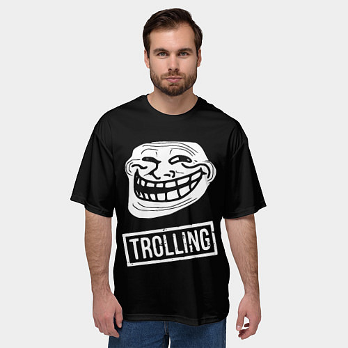 Мужская футболка оверсайз Интернет Тролль / 3D-принт – фото 3