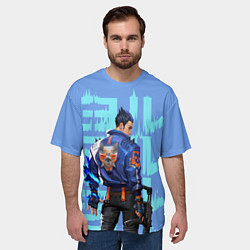 Футболка оверсайз мужская Юру спиной, цвет: 3D-принт — фото 2