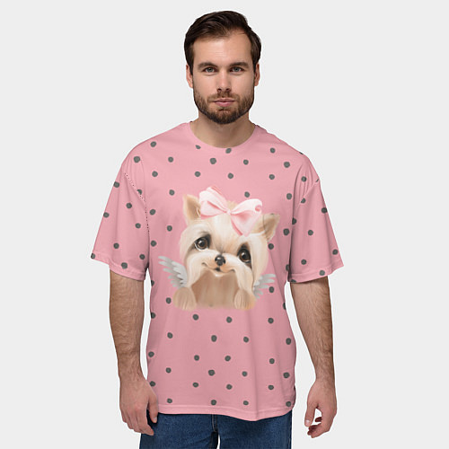 Мужская футболка оверсайз Йорк с крылышками / 3D-принт – фото 3