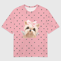 Футболка оверсайз мужская Йорк с крылышками, цвет: 3D-принт