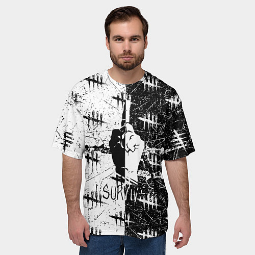 Мужская футболка оверсайз Dead by Daylight : Мертвые при дневном свете / 3D-принт – фото 3