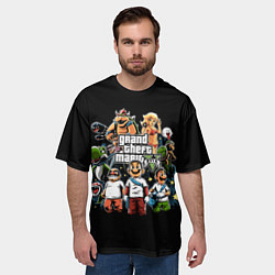 Футболка оверсайз мужская Mario x GTA, цвет: 3D-принт — фото 2