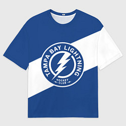 Футболка оверсайз мужская Тампа-Бэй Лайтнинг , Tampa Bay Lightning, цвет: 3D-принт