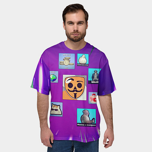 Мужская футболка оверсайз Babl Kvas Items / 3D-принт – фото 3