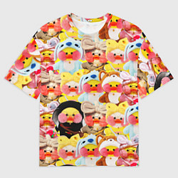 Мужская футболка оверсайз УТЯ УТОЧКА ЛАЛАФАНФАН ПАТТЕРН