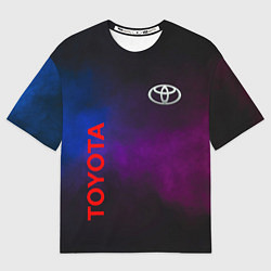Футболка оверсайз мужская Toyota - неоновый дым, цвет: 3D-принт