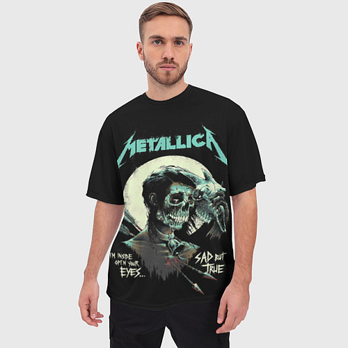 Мужская футболка оверсайз Metallica - Sad But True / 3D-принт – фото 3