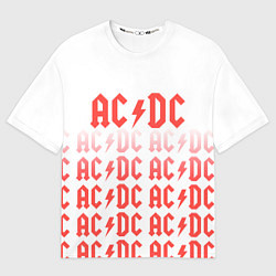 Футболка оверсайз мужская Acdc Паттерн, цвет: 3D-принт