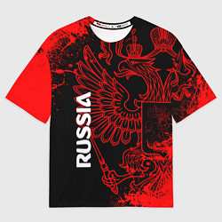 Футболка оверсайз мужская Russia Герб страны, цвет: 3D-принт