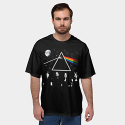 Футболка оверсайз мужская PINK FLOYD LOGO ПИНК ФЛОЙД НЕБО, цвет: 3D-принт — фото 2