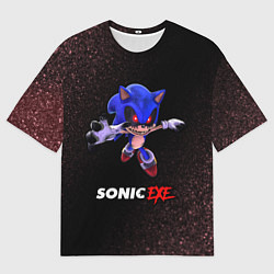 Футболка оверсайз мужская SONIC EXE - Шум, цвет: 3D-принт
