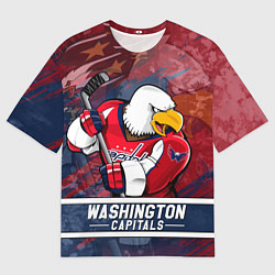 Футболка оверсайз мужская Вашингтон Кэпиталз Washington Capitals, цвет: 3D-принт