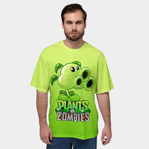 Мужская футболка оверсайз Lants vs Zombies - Тристрел / 3D-принт – фото 3