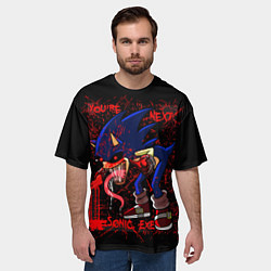 Футболка оверсайз мужская Sonic Exe - killer, цвет: 3D-принт — фото 2