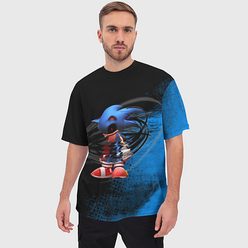 Мужская футболка оверсайз Тёмная энергия! / 3D-принт – фото 3