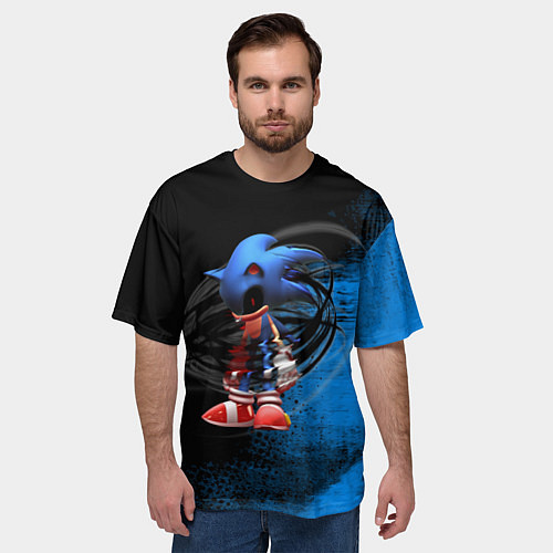 Мужская футболка оверсайз Тёмная энергия! / 3D-принт – фото 3