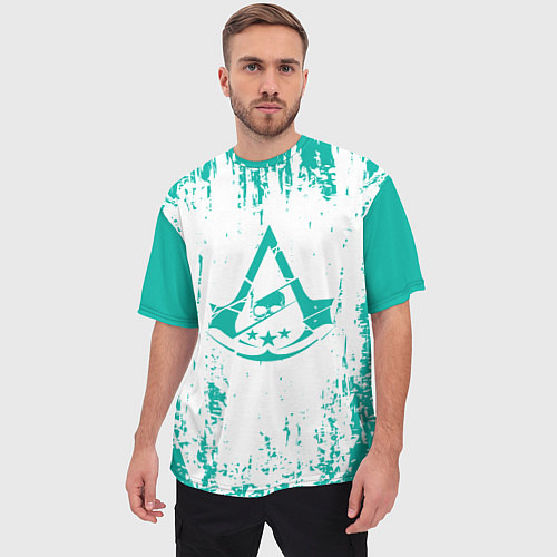 Мужская футболка оверсайз Ассасин крид assassins creed / 3D-принт – фото 3
