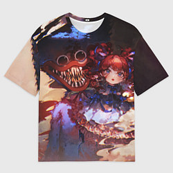 Футболка оверсайз мужская ХАГГИ ВАГГИ С куклой POPPY PLaytime Хаги Ваги hagg, цвет: 3D-принт