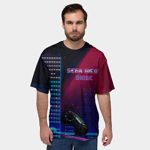 Мужская футболка оверсайз SEGA MEGA DRIVE / 3D-принт – фото 3