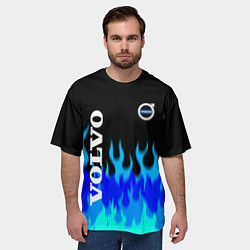 Футболка оверсайз мужская Volvo размытый огонь, цвет: 3D-принт — фото 2