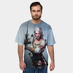 Футболка оверсайз мужская Ciri sword, цвет: 3D-принт — фото 2